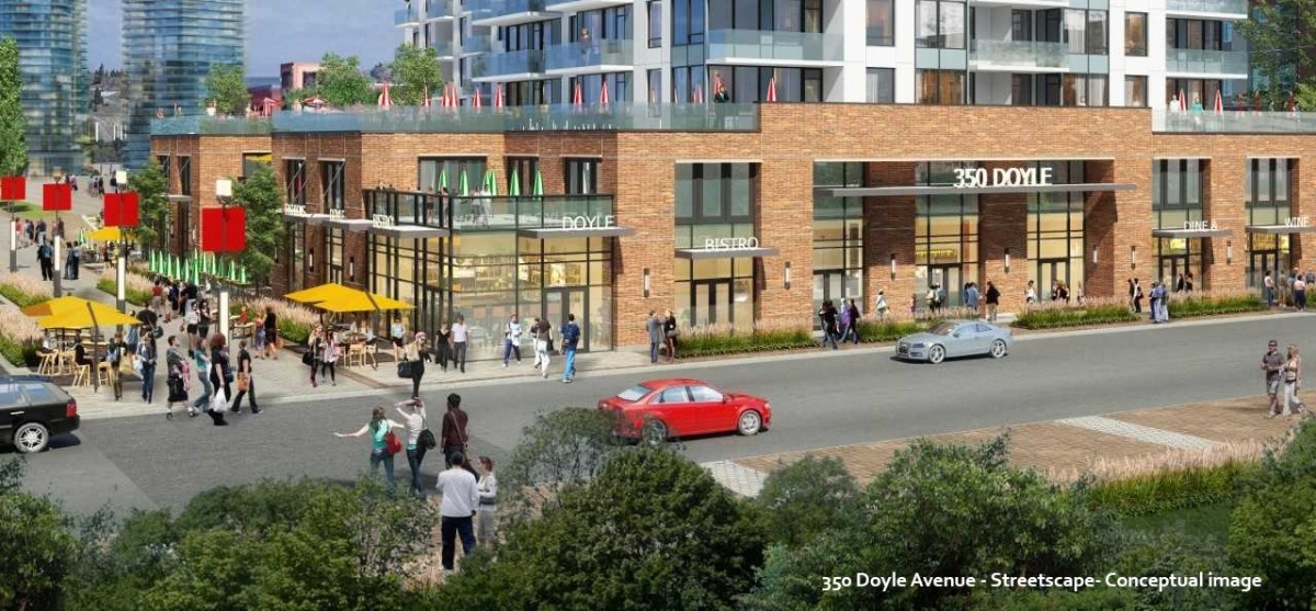 Conceptual streetscape of 350 Doyle as part of the Civic Precinct Plan