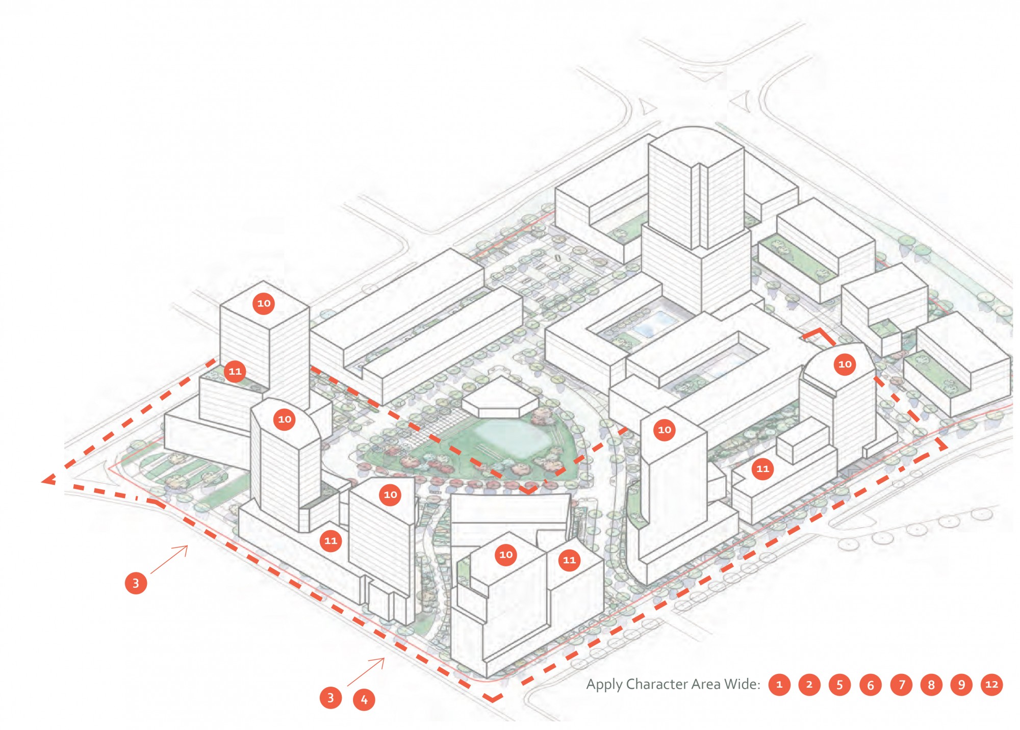 2040 OCP - Comprehensive Zone 26 - diagram of residential focus area in Capri Landmark zone
