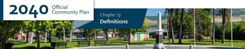 2040 OCP - Chapter 17 - Definitions chapter header, image of park in Rutland
